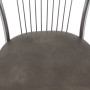 Scaun Arco - cadru cromat - imitatie piele gri - 62019 Scaun Arco - cadru cromat - imitatie piele gri - 62019