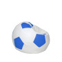 Fotoliu puf Baby Ball - imitatie piele - alb/albastru Fotoliu puf Baby Ball - imitatie piele - alb/albastru