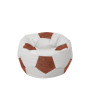 Fotoliu puf Baby Ball - imitatie piele - alb/coniac Fotoliu puf Baby Ball - imitatie piele - alb/coniac