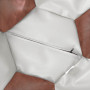 Fotoliu puf Baby Ball - imitatie piele - alb/coniac Fotoliu puf Baby Ball - imitatie piele - alb/coniac