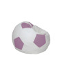 Fotoliu puf Baby Ball - imitatie piele - alb/mov Fotoliu puf Baby Ball - imitatie piele - alb/mov