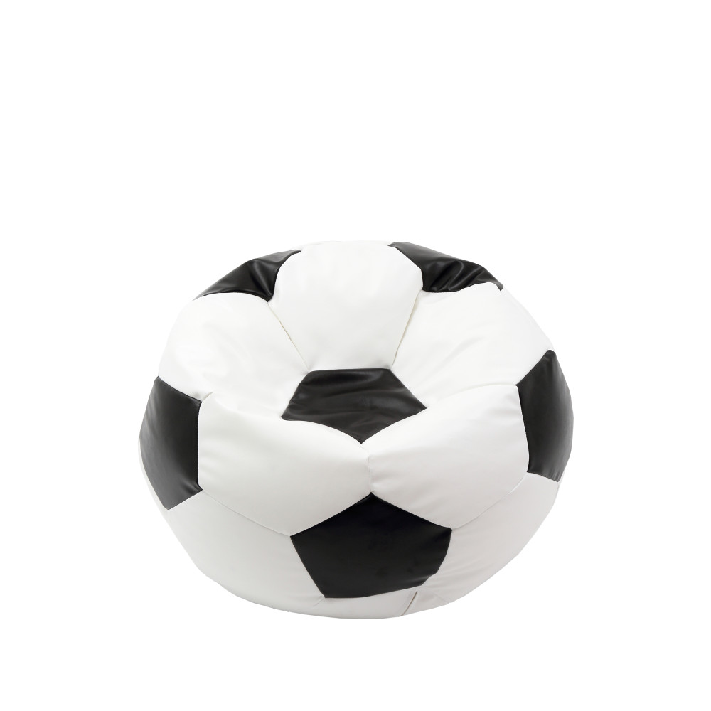 Fotoliu puf Baby Ball - imitatie piele - alb/negru Fotoliu puf Baby Ball - imitatie piele - alb/negru