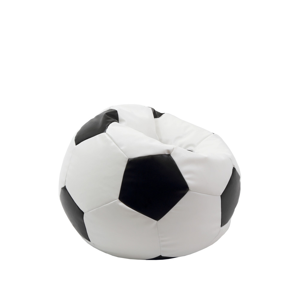 Fotoliu puf Baby Ball - imitatie piele - alb/negru Fotoliu puf Baby Ball - imitatie piele - alb/negru