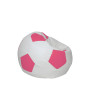 Fotoliu puf Baby Ball - imitatie piele - alb/roz Fotoliu puf Baby Ball - imitatie piele - alb/roz