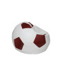 Fotoliu puf Baby Ball - imitatie piele - alb/bordo Fotoliu puf Baby Ball - imitatie piele - alb/bordo