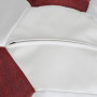 Fotoliu puf Baby Ball - imitatie piele - alb/bordo Fotoliu puf Baby Ball - imitatie piele - alb/bordo
