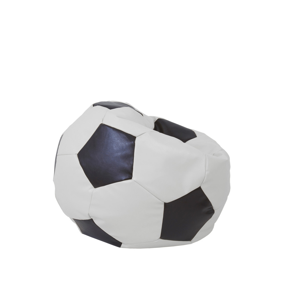 Fotoliu puf Baby Ball - imitatie piele - alb/wenge Fotoliu puf Baby Ball - imitatie piele - alb/wenge