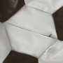 Fotoliu puf Baby Ball - imitatie piele - alb/wenge Fotoliu puf Baby Ball - imitatie piele - alb/wenge