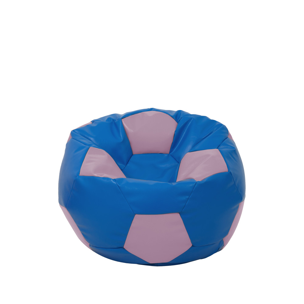 Fotoliu puf Baby Ball - imitatie piele - albastru/mov Fotoliu puf Baby Ball - imitatie piele - albastru/mov