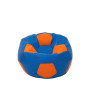 Fotoliu puf Baby Ball - imitatie piele - albastru/portocaliu Fotoliu puf Baby Ball - imitatie piele - albastru/portocaliu
