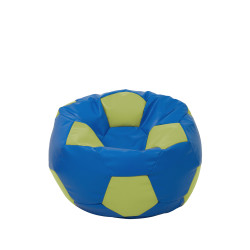 Fotoliu puf Baby Ball - imitatie piele - albastru/verde Fotoliu puf Baby Ball - imitatie piele - albastru/verde