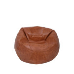 Fotoliu puf Baby Ball - imitatie piele - coniac