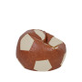 Fotoliu puf Baby Ball - imitatie piele - coniac/crem Fotoliu puf Baby Ball - imitatie piele - coniac/crem