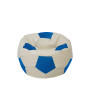 Fotoliu puf Baby Ball - imitatie piele - crem/albastru Fotoliu puf Baby Ball - imitatie piele - crem/albastru