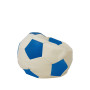 Fotoliu puf Baby Ball - imitatie piele - crem/albastru Fotoliu puf Baby Ball - imitatie piele - crem/albastru