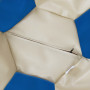 Fotoliu puf Baby Ball - imitatie piele - crem/albastru Fotoliu puf Baby Ball - imitatie piele - crem/albastru