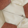 Fotoliu puf Baby Ball - imitatie piele - crem/coniac Fotoliu puf Baby Ball - imitatie piele - crem/coniac