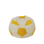 Fotoliu puf Baby Ball - imitatie piele - crem/galben Fotoliu puf Baby Ball - imitatie piele - crem/galben