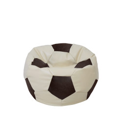 Fotoliu puf Baby Ball - imitatie piele - crem/maro Fotoliu puf Baby Ball - imitatie piele - crem/maro