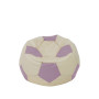 Fotoliu puf Baby Ball - imitatie piele - crem/mov Fotoliu puf Baby Ball - imitatie piele - crem/mov