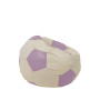 Fotoliu puf Baby Ball - imitatie piele - crem/mov Fotoliu puf Baby Ball - imitatie piele - crem/mov