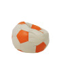 Fotoliu puf Baby Ball - imitatie piele - crem/portocaliu Fotoliu puf Baby Ball - imitatie piele - crem/portocaliu