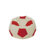 Fotoliu puf Baby Ball - imitatie piele - crem/rosu Fotoliu puf Baby Ball - imitatie piele - crem/rosu
