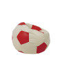 Fotoliu puf Baby Ball - imitatie piele - crem/rosu Fotoliu puf Baby Ball - imitatie piele - crem/rosu