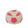 Fotoliu puf Baby Ball - imitatie piele - crem/roz Fotoliu puf Baby Ball - imitatie piele - crem/roz