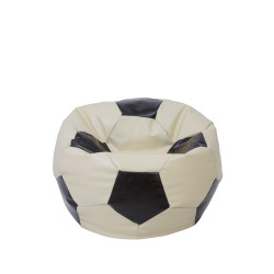 Fotoliu puf Baby Ball - imitatie piele - crem/wenge Fotoliu puf Baby Ball - imitatie piele - crem/wenge