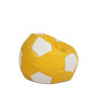 Fotoliu puf Baby Ball - imitatie piele - galben/alb Fotoliu puf Baby Ball - imitatie piele - galben/alb