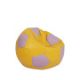Fotoliu puf Baby Ball - imitatie piele - galben/mov Fotoliu puf Baby Ball - imitatie piele - galben/mov