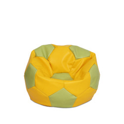 Fotoliu puf Baby Ball - imitatie piele - galben/verde Fotoliu puf Baby Ball - imitatie piele - galben/verde