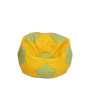 Fotoliu puf Baby Ball - imitatie piele - galben/verde Fotoliu puf Baby Ball - imitatie piele - galben/verde