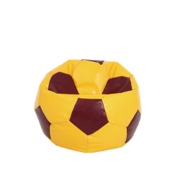 Fotoliu puf Baby Ball - imitatie piele - galben/bordo Fotoliu puf Baby Ball - imitatie piele - galben/bordo