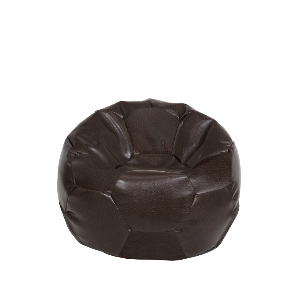 Fotoliu puf Baby Ball - imitatie piele - maro Fotoliu puf Baby Ball - imitatie piele - maro