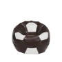 Fotoliu puf Baby Ball - imitatie piele - maro/alb Fotoliu puf Baby Ball - imitatie piele - maro/alb