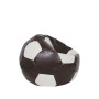 Fotoliu puf Baby Ball - imitatie piele - maro/alb Fotoliu puf Baby Ball - imitatie piele - maro/alb