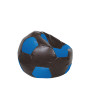 Fotoliu puf Baby Ball - imitatie piele - maro/albastru Fotoliu puf Baby Ball - imitatie piele - maro/albastru