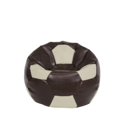 Fotoliu puf Baby Ball - imitatie piele - maro/crem Fotoliu puf Baby Ball - imitatie piele - maro/crem