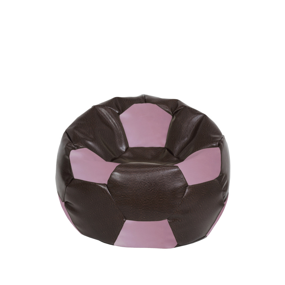 Fotoliu puf Baby Ball - imitatie piele - maro/mov Fotoliu puf Baby Ball - imitatie piele - maro/mov
