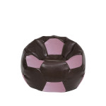 Fotoliu puf Baby Ball - imitatie piele - maro/mov