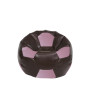 Fotoliu puf Baby Ball - imitatie piele - maro/mov Fotoliu puf Baby Ball - imitatie piele - maro/mov