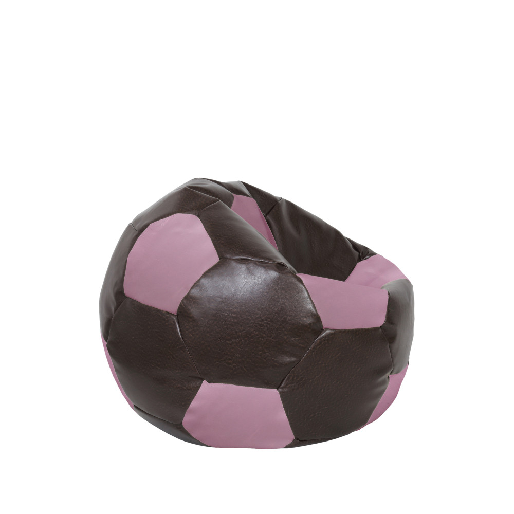 Fotoliu puf Baby Ball - imitatie piele - maro/mov Fotoliu puf Baby Ball - imitatie piele - maro/mov
