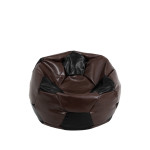 Fotoliu puf Baby Ball - imitatie piele - maro/negru