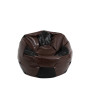 Fotoliu puf Baby Ball - imitatie piele - maro/negru Fotoliu puf Baby Ball - imitatie piele - maro/negru