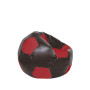 Fotoliu puf Baby Ball - imitatie piele - maro/rosu Fotoliu puf Baby Ball - imitatie piele - maro/rosu