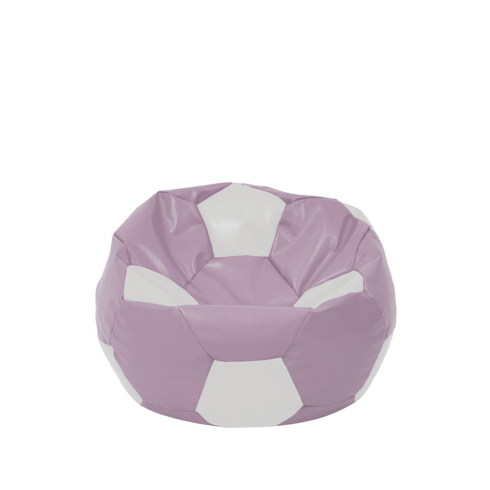 Fotoliu puf Baby Ball - imitatie piele - mov/alb Fotoliu puf Baby Ball - imitatie piele - mov/alb