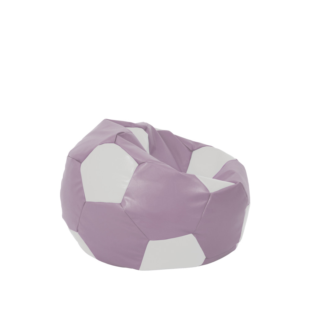 Fotoliu puf Baby Ball - imitatie piele - mov/alb Fotoliu puf Baby Ball - imitatie piele - mov/alb
