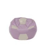 Fotoliu puf Baby Ball - imitatie piele - mov/crem